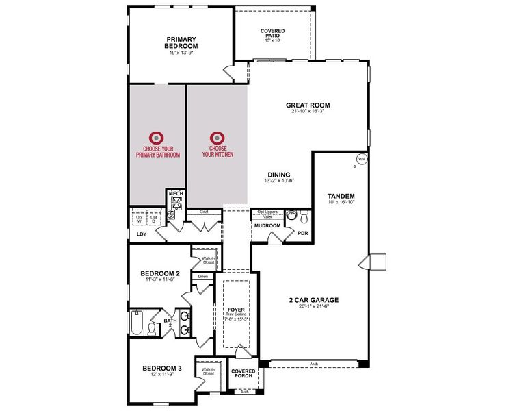 2D floor plan layout for the Irwin by Beazer Homes in Tirreno at IronWing, Litchfield Park, AZ (Image 3).