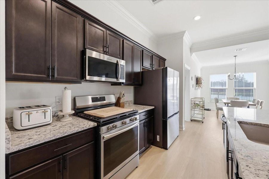 Furnished interior view inside a new home in , Orange (Image 17).