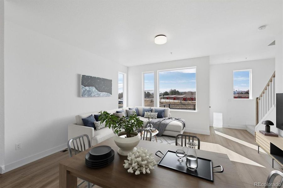 Expansive windows create an open, sun-filled atmosphere that complements the home’s modern design. Virtually Staged. Expansive windows create an open, sun-filled atmosphere that complements the home’s modern design. Virtually Staged.