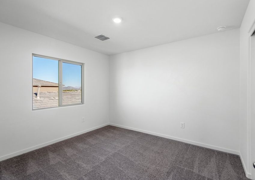 Secondary bedrooms have natural light to open up the space.