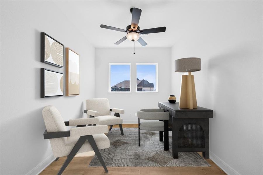 Furnished interior view inside a new home in Pecan Square - Gardens, Northlake (Image 11). Furnished interior view inside a new home in Pecan Square - Gardens, Northlake (Image 11).