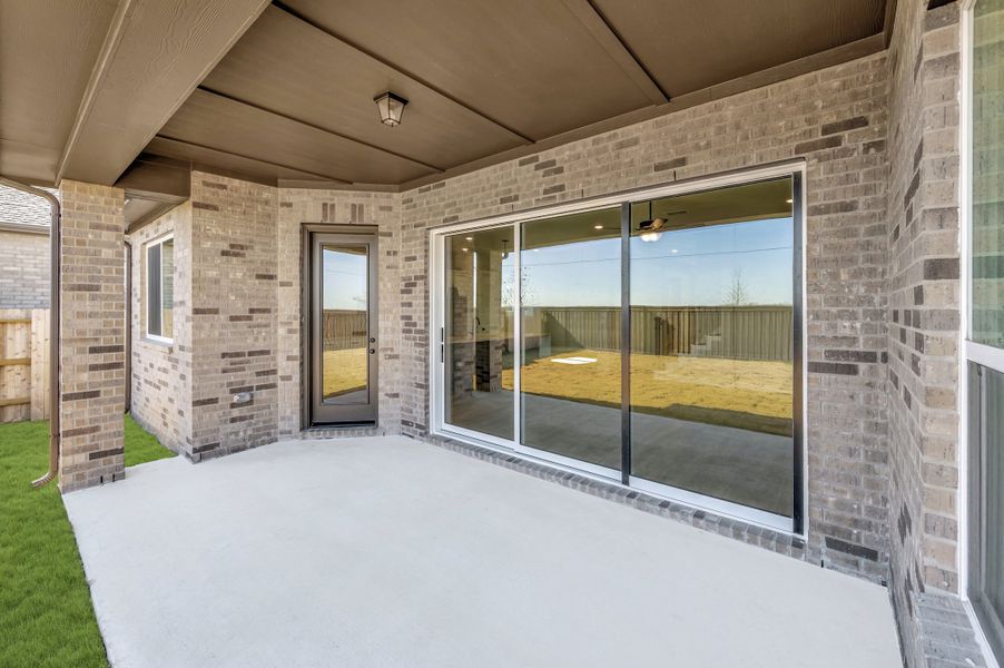 Exterior details and patio area of a home in Brookewater - Ascent Collection, Rosenberg (Image 4). Exterior details and patio area of a home in Brookewater - Ascent Collection, Rosenberg (Image 4).