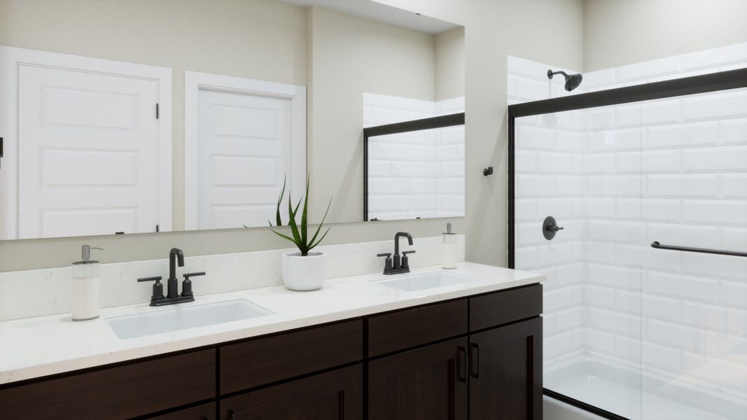 Primary Bathroom | Mariposa | Mira Vista at Victory in Buckeye, AZ by Landsea Homes