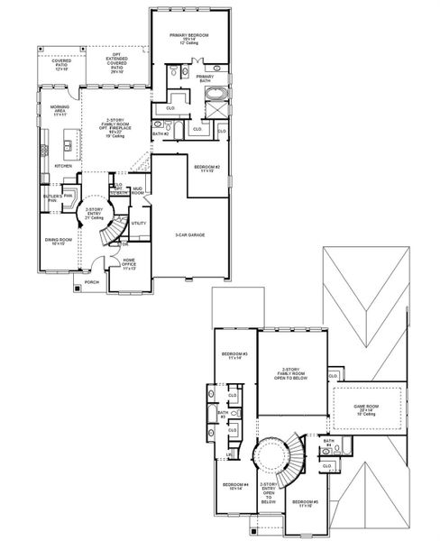 2D floor plan layout of this home in Austin Point, Richmond, TX (Image 2).