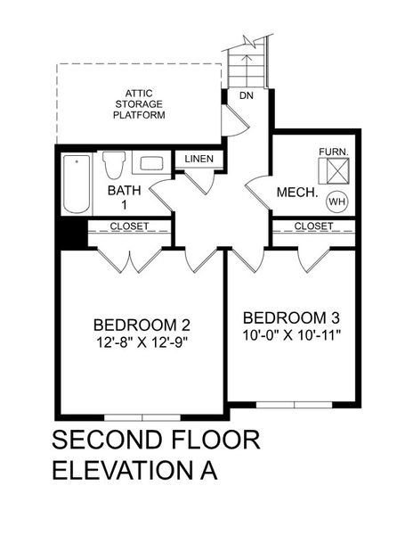 2D floor plan layout for the Grand Nassau by Ryan Homes in Hope Pointe Townhomes, North Myrtle Beach, SC (Image 5).