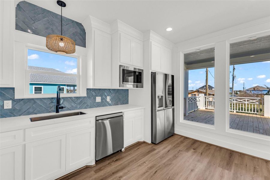 Furnished interior view inside a new home in , Crystal Beach (Image 9).