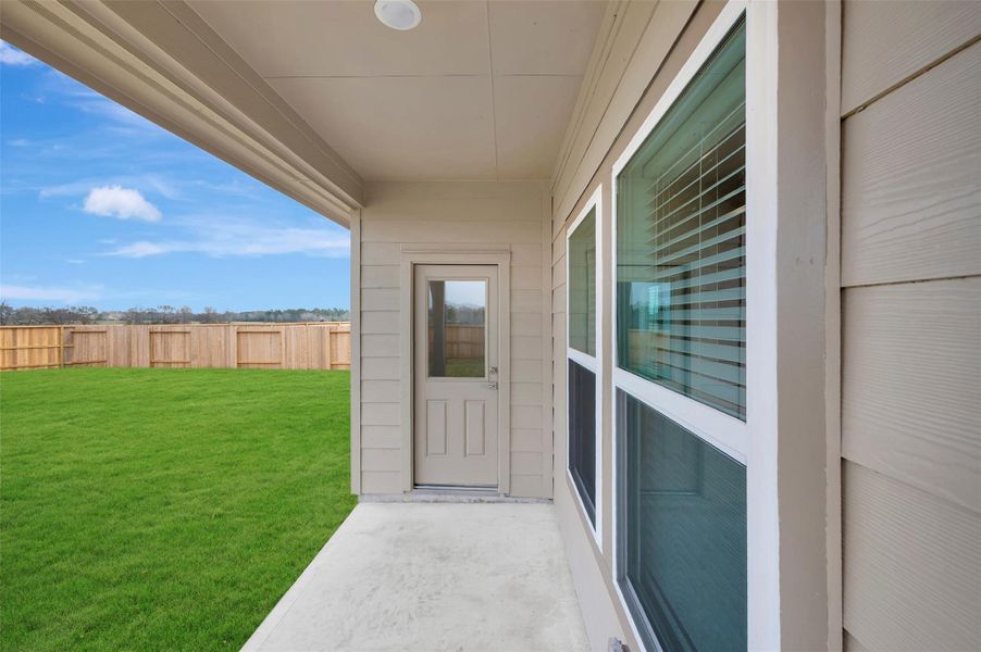 Enjoy the outdoors on the covered patio