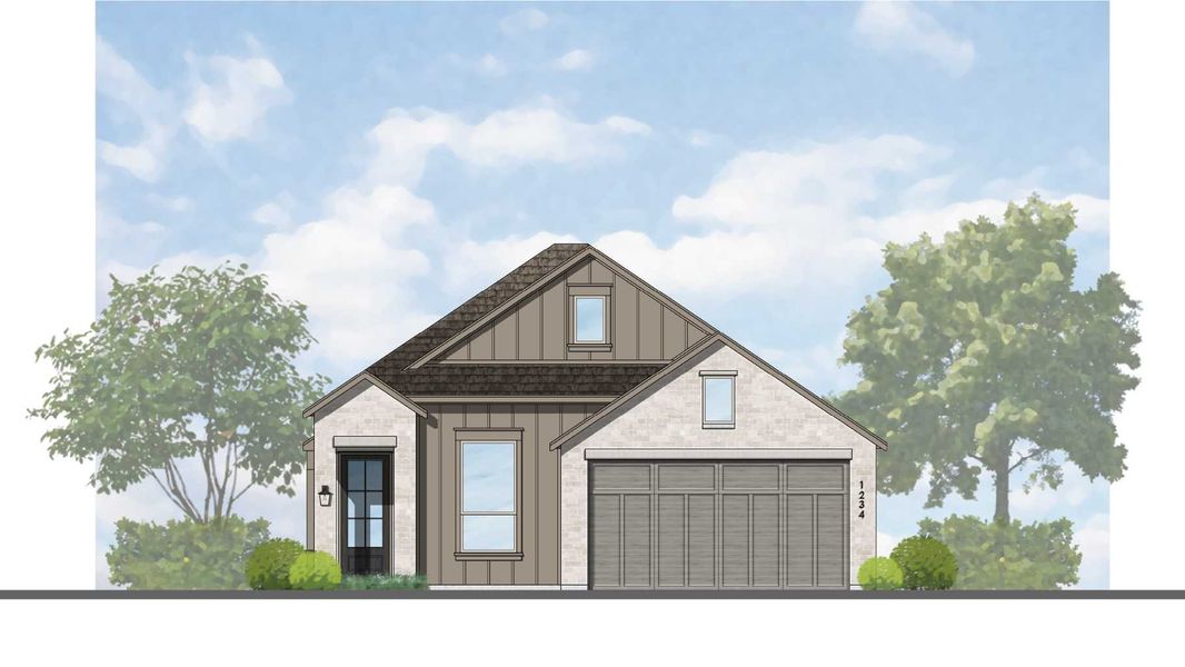 Representative rendering of the exterior for the Aston Plan by Highland Homes (Image 16). Representative rendering of the exterior for the Aston Plan by Highland Homes (Image 16).