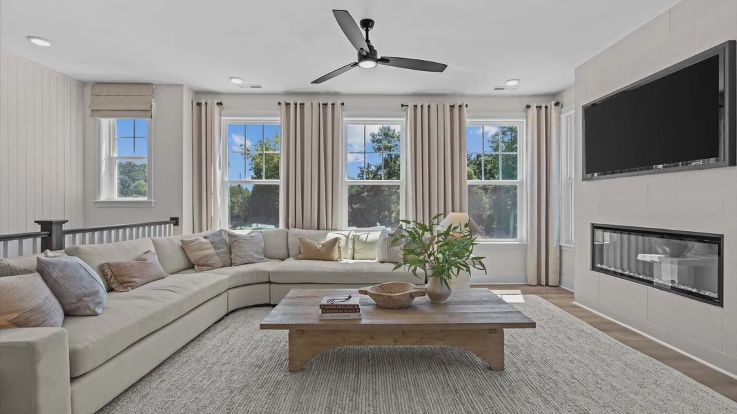 Furnished interior view inside a new home in Bayberry, Raleigh (Image 10). Furnished interior view inside a new home in Bayberry, Raleigh (Image 10).