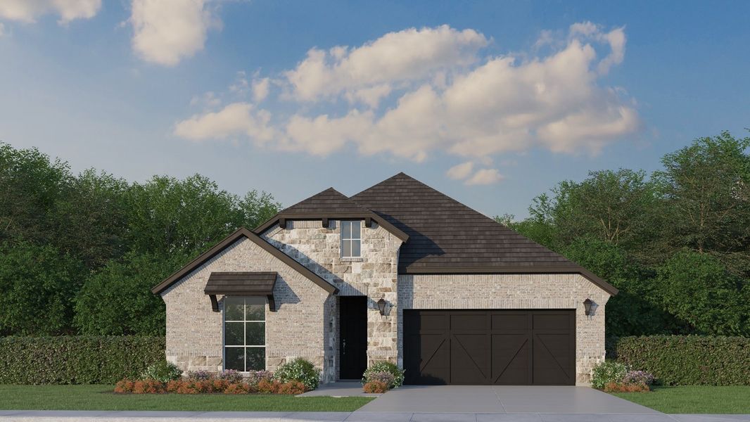 Plan 1577 Elevation B with Stone Plan 1577 Elevation B with Stone