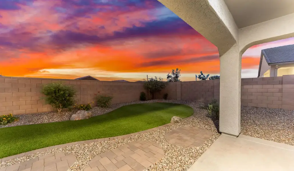Exterior details and patio area of a home in Saguaro Bloom, Marana (Image 3).