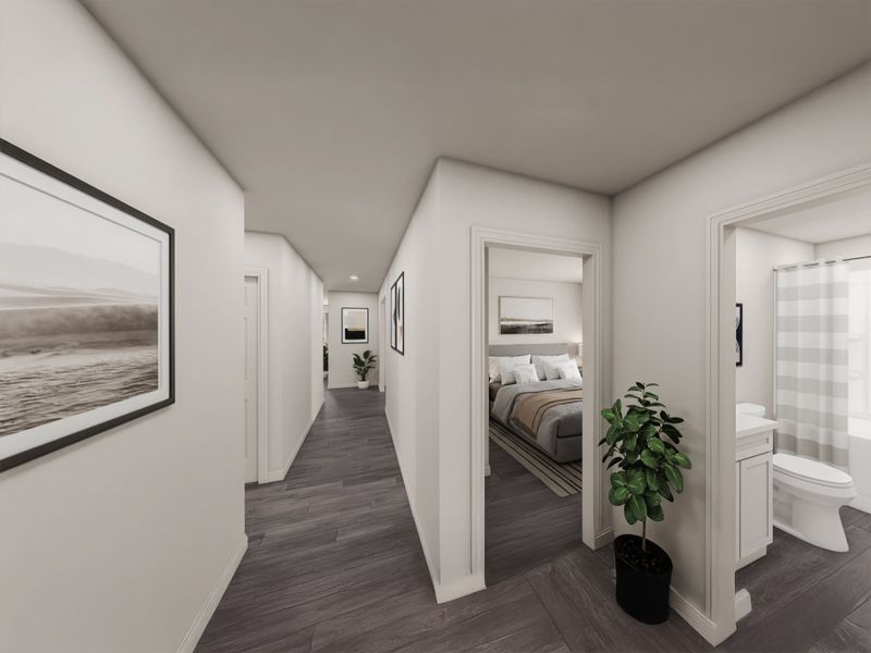 Representative furnished interior of a home built from the Monroe by National HomeCorp in Forest Ridge, Edgefield (Image 8).