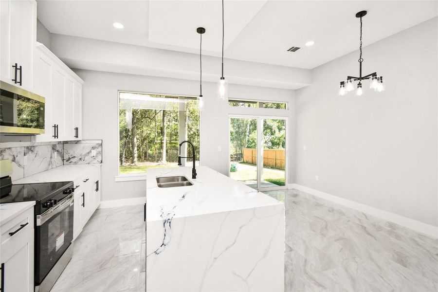 Furnished interior view inside a new home in , Willis (Image 8).