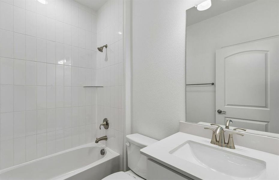 Secondary bath on first level Secondary bath on first level