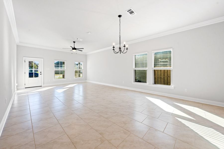 Spacious, unfurnished interior of a new home in The Bluffs at Lafayette, Freeport (Image 11). Spacious, unfurnished interior of a new home in The Bluffs at Lafayette, Freeport (Image 11).