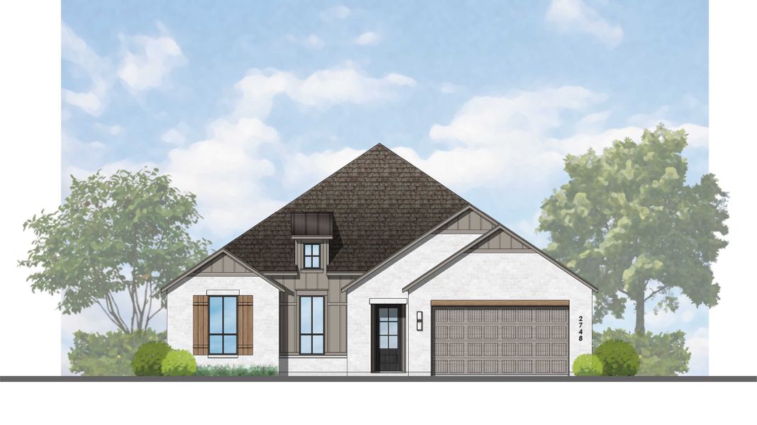 Representative rendering of the exterior for the Canterbury Plan by Highland Homes (Image 33). Representative rendering of the exterior for the Canterbury Plan by Highland Homes (Image 33).