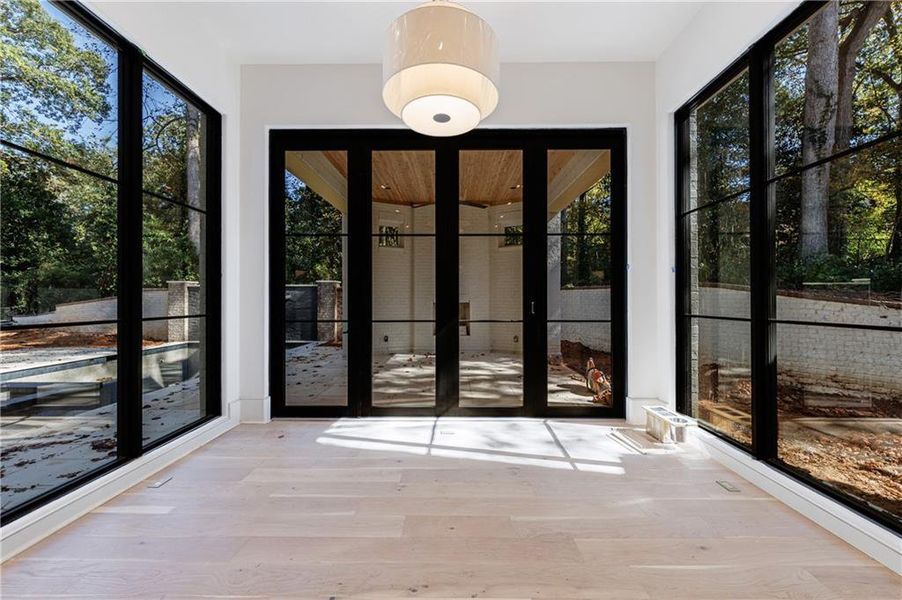 Exterior details and patio area of a home in , Atlanta (Image 3). Exterior details and patio area of a home in , Atlanta (Image 3).