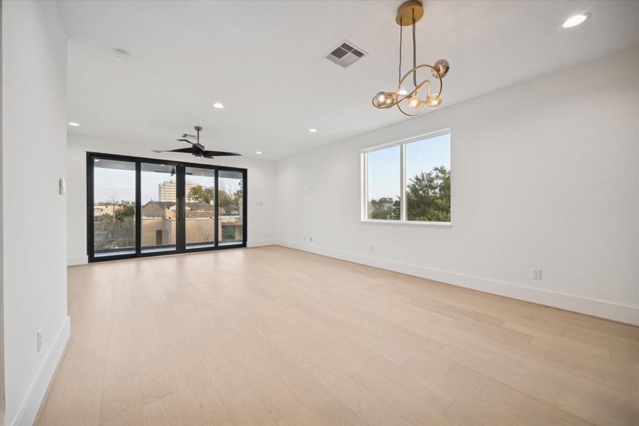 3rd Floor Game Room with Front Private Balcony