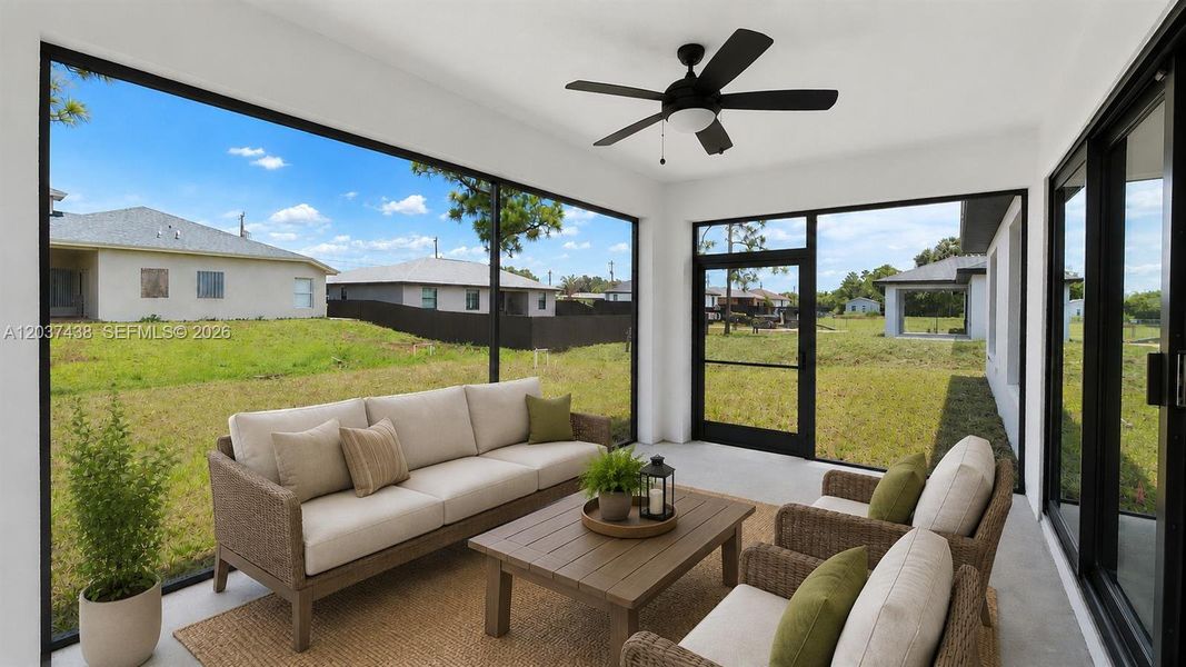 Exterior details and patio area of a home in , Lehigh Acres (Image 3).