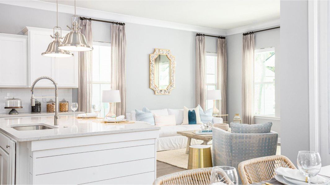 Furnished interior view inside a new home in Heron's Walk at Summers Corner, Summerville (Image 5).