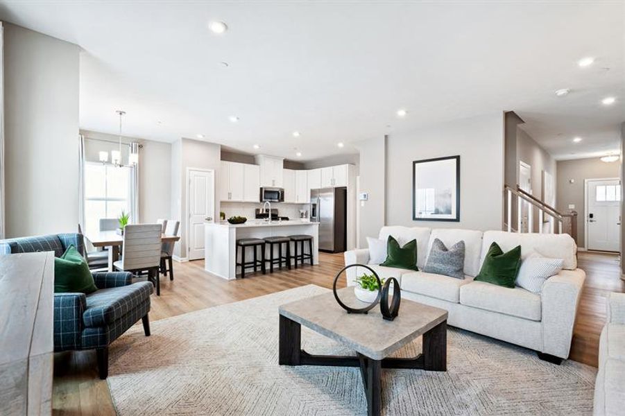 Furnished interior view inside a new home in Windsong Townhomes, Gallatin (Image 10).