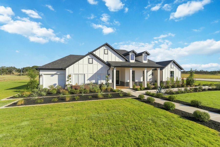 Representative exterior photo of a completed home built from the Lubbock by First America Homes in Villas Las Flores, Floresville, TX (Image 22).