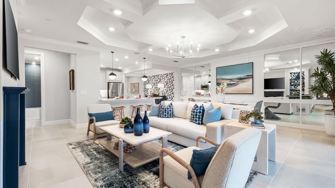 Representative furnished interior of a home built from the Vitale by Taylor Morrison in Esplanade by the Islands Coach Homes, Naples (Image 9).