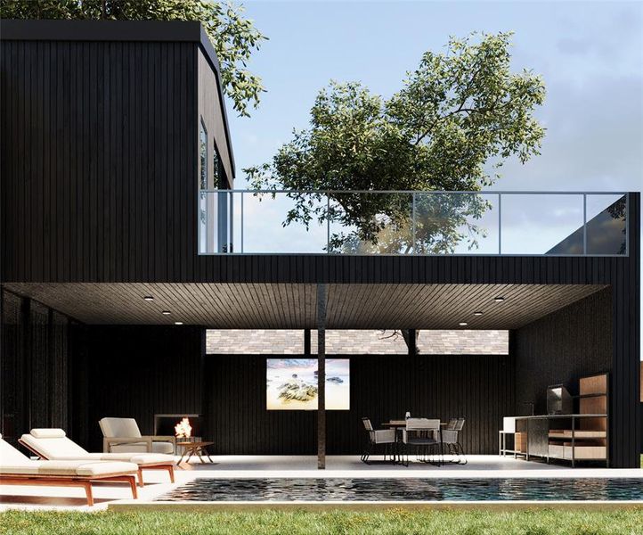 Rendering of pool, option for buyer to upgrade.