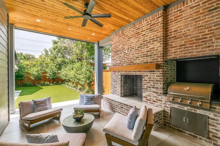 Outdoor covered patio off second living area