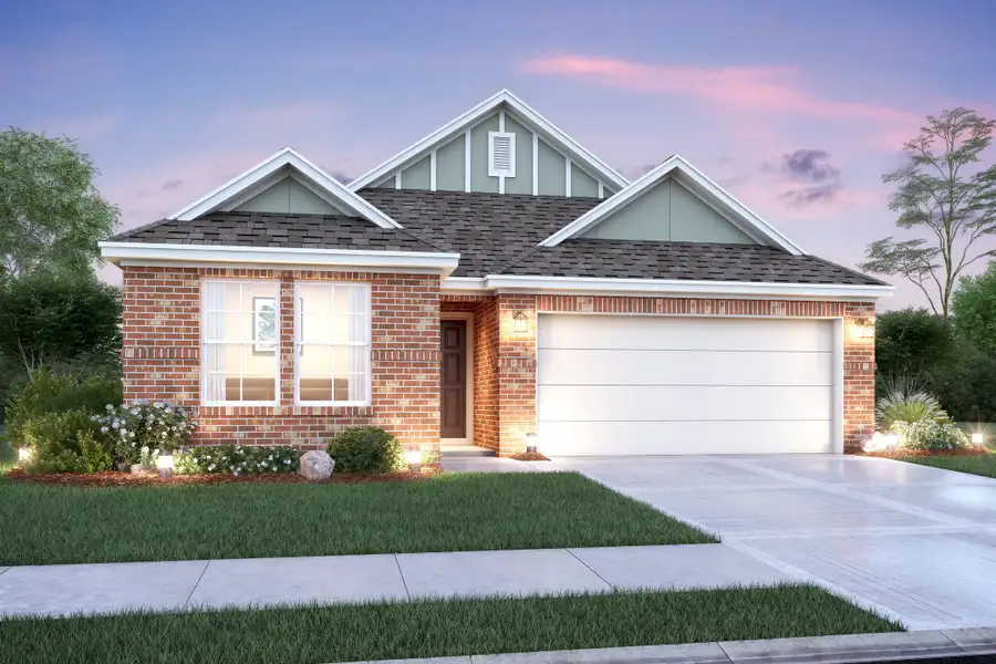 Representative exterior photo of a completed home built from the Dawson - Smart Series by M/I Homes in Lone Star Landing, Montgomery, TX (Image 1). Representative exterior photo of a completed home built from the Dawson - Smart Series by M/I Homes in Lone Star Landing, Montgomery, TX (Image 1).