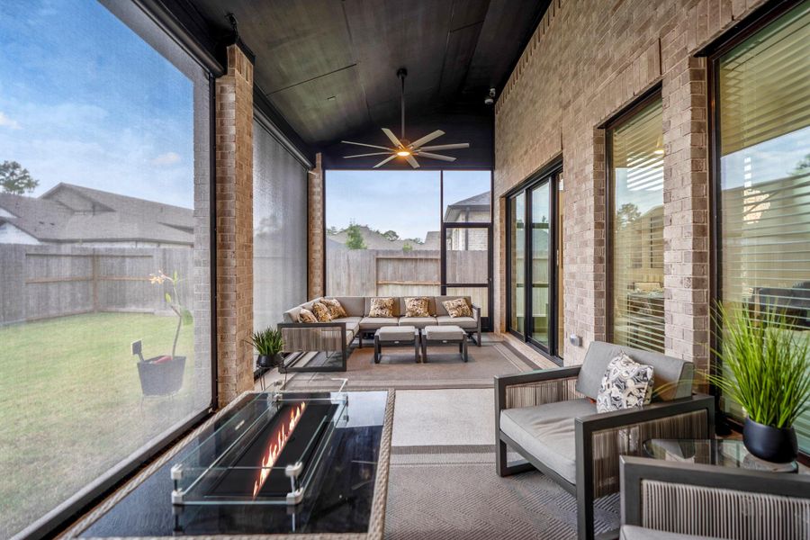Exterior details and patio area of a home in The Highlands - 65', Porter (Image 21).