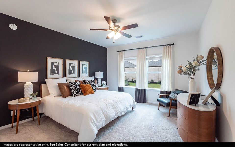 Furnished interior view inside a new home in The Pines at Seven Coves, Willis (Image 9).