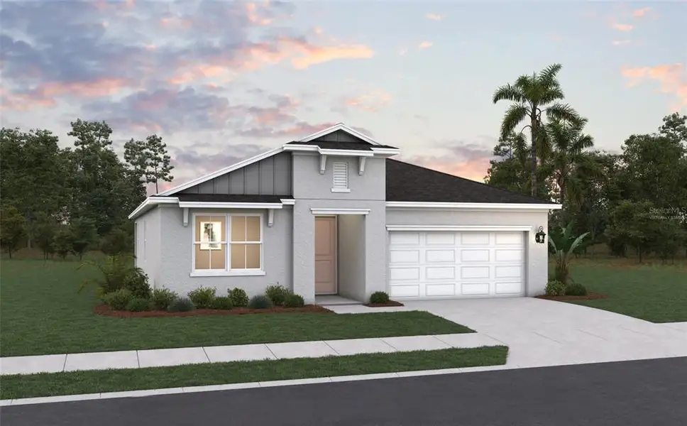 Front exterior of a new home in Brystol North at Wylder, Port St. Lucie, FL, highlighting curb appeal (Image 1). Front exterior of a new home in Brystol North at Wylder, Port St. Lucie, FL, highlighting curb appeal (Image 1).