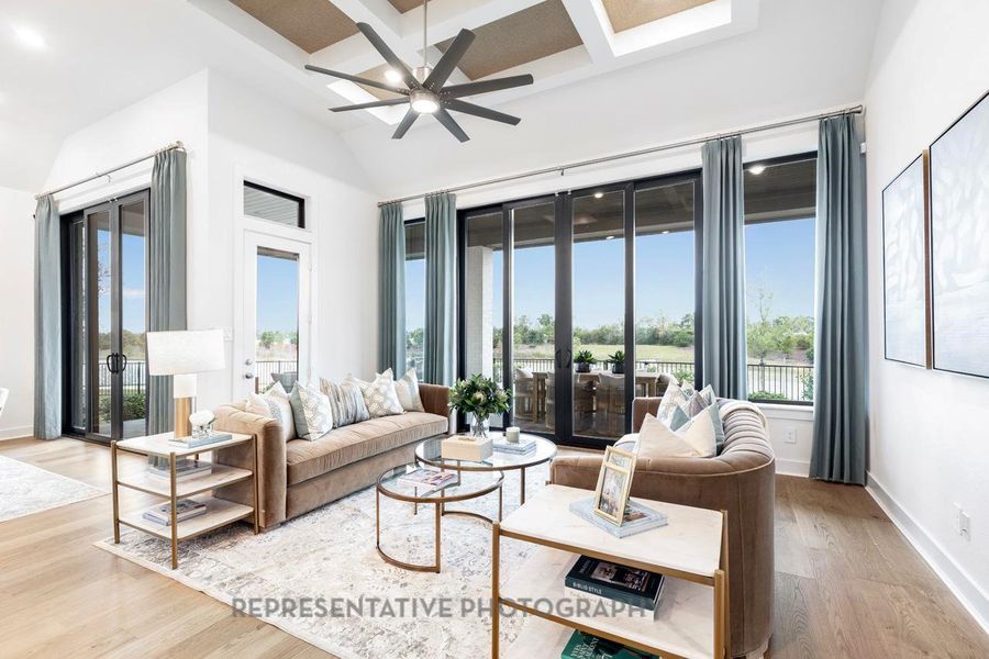 Furnished interior view inside a new home in Bridgeland, Cypress (Image 12).