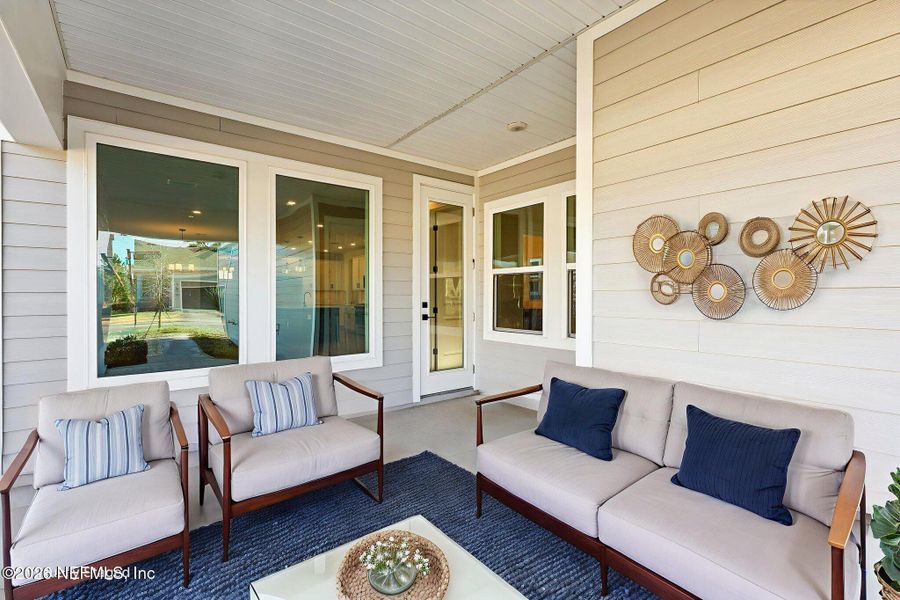 Exterior details and patio area of a home in Brookside at Shearwater, St. Augustine (Image 27).