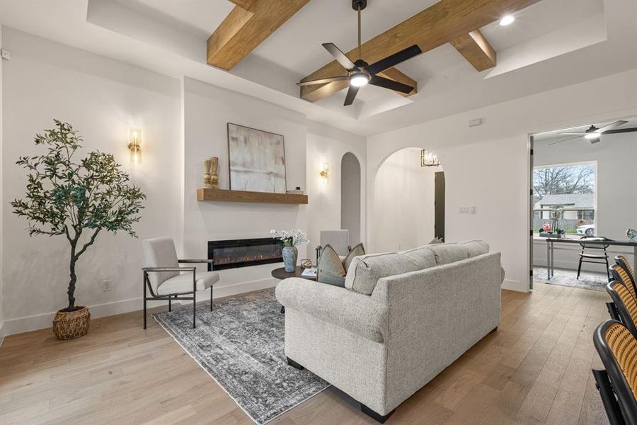 Furnished interior view inside a new home in , Dallas (Image 5).