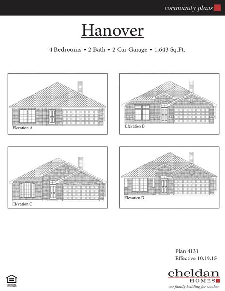 Representative exterior photo of a completed home built from the Hanover by Cheldan Homes in Pitcock Addition, Graham, TX (Image 1). Representative exterior photo of a completed home built from the Hanover by Cheldan Homes in Pitcock Addition, Graham, TX (Image 1).
