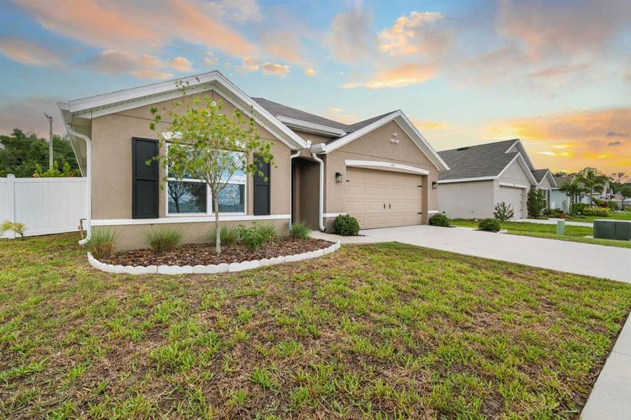 Front exterior of a new home in Brookside, Ruskin, FL, highlighting curb appeal (Image 33).