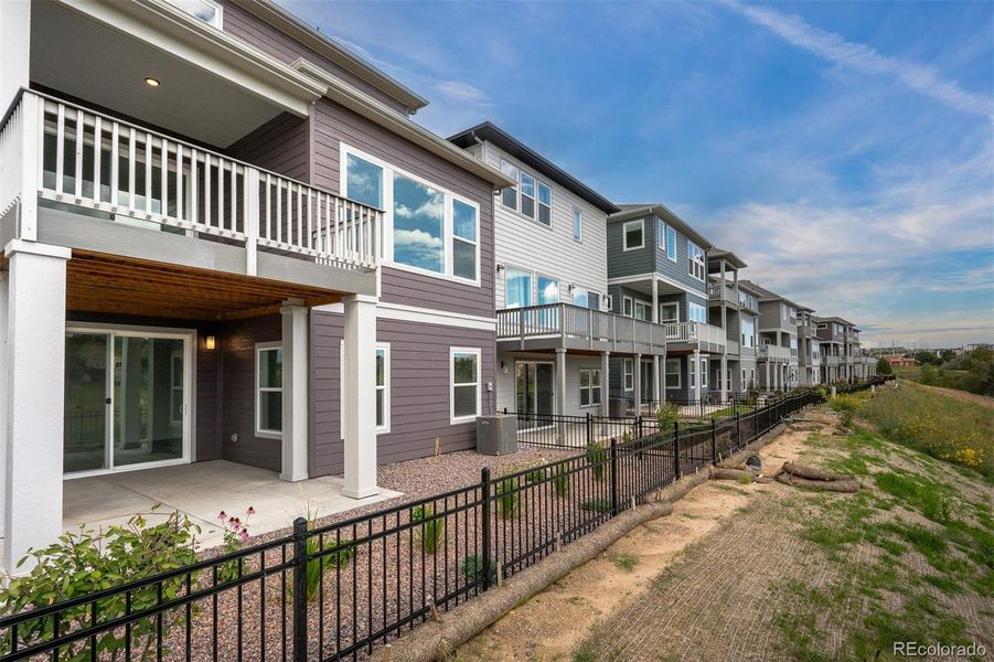 Exterior details and patio area of a home in Trailside at Cottonwood Creek, Colorado Springs (Image 3).