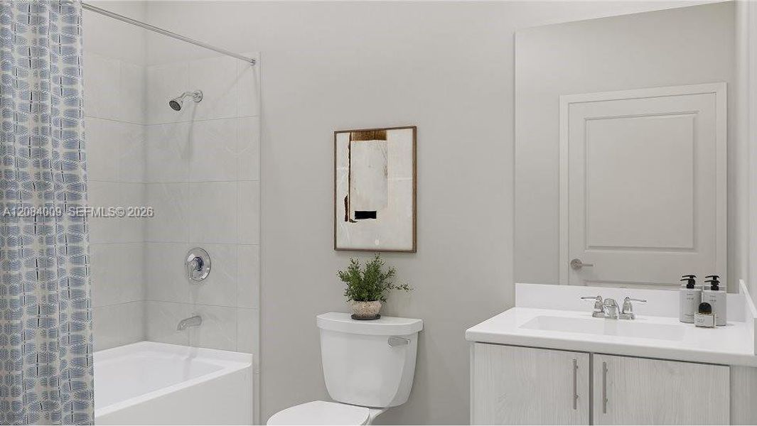 Furnished interior view inside a new home in Solstice, Miami (Image 7).