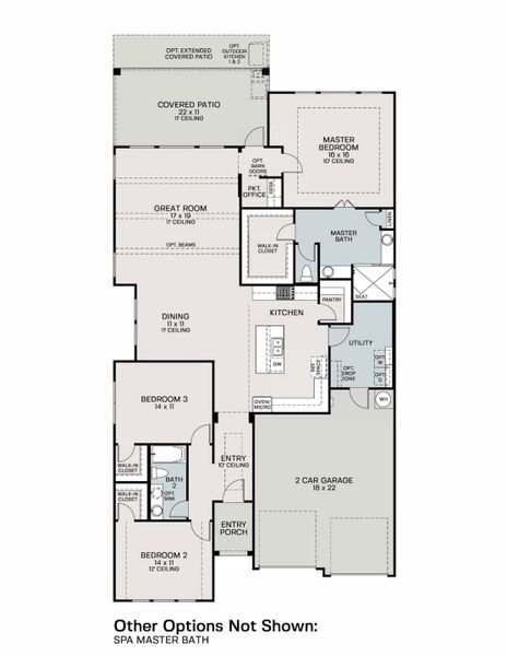 Palatine Floor Plan Layout in Nolte Farms, Seguin | Sitterle Homes