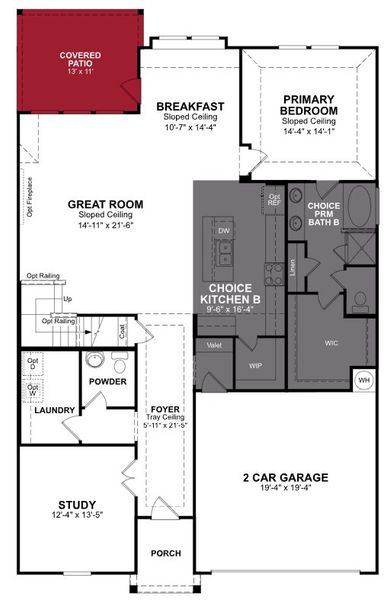 2D floor plan layout of this home in Sorella, Tomball, TX (Image 2).