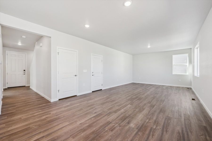 A room with white doors. A room with white doors.