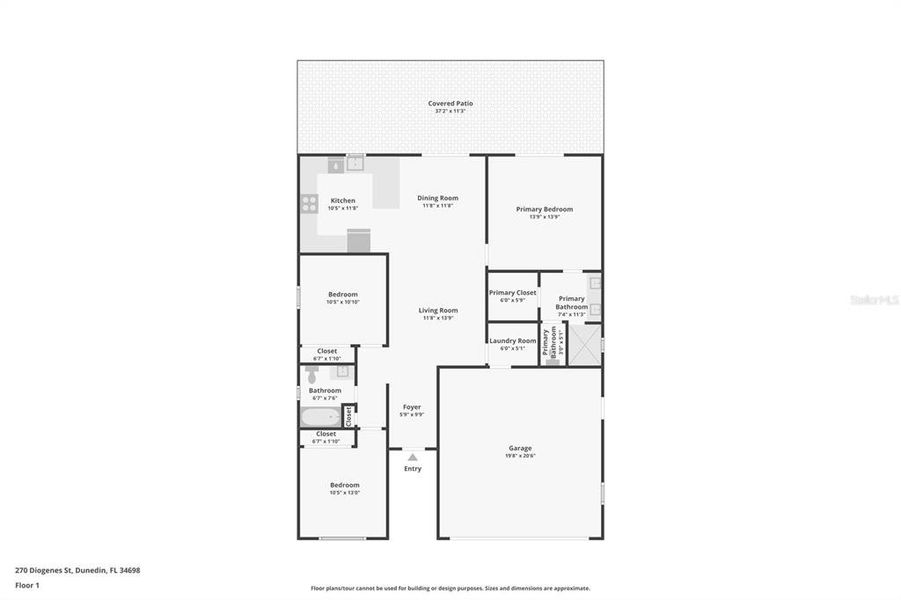 2D floor plan layout of this home in , Dunedin, FL (Image 5).