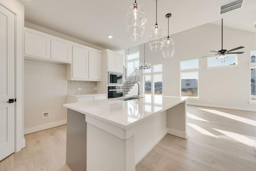 Furnished interior view inside a new home in Trails at Cottonwood Creek, Rowlett (Image 14). Furnished interior view inside a new home in Trails at Cottonwood Creek, Rowlett (Image 14).