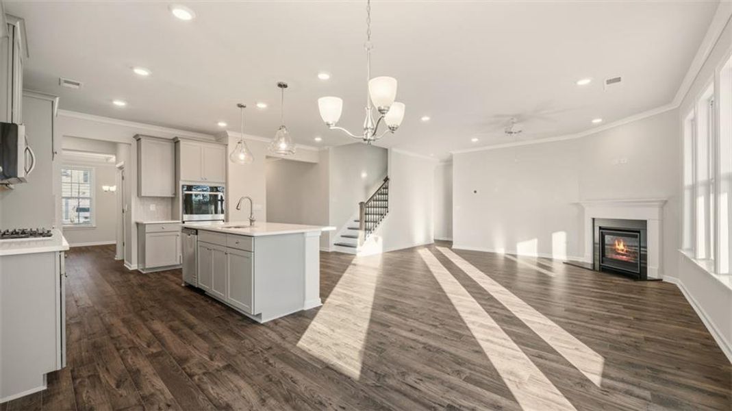 Furnished interior view inside a new home in Water Oak Estates, Lawrenceville (Image 12).