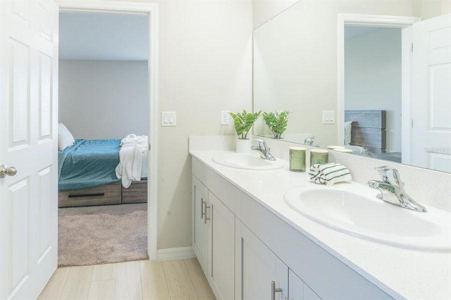 Furnished interior view inside a new home in Pasadena Point, Wesley Chapel (Image 12). Furnished interior view inside a new home in Pasadena Point, Wesley Chapel (Image 12).