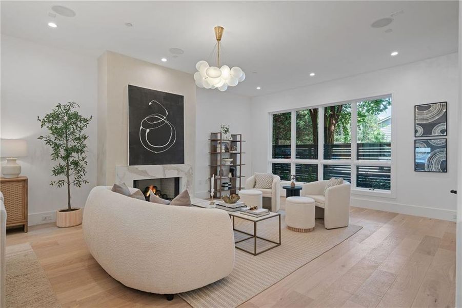 Furnished interior view inside a new home in , Atlanta (Image 29).