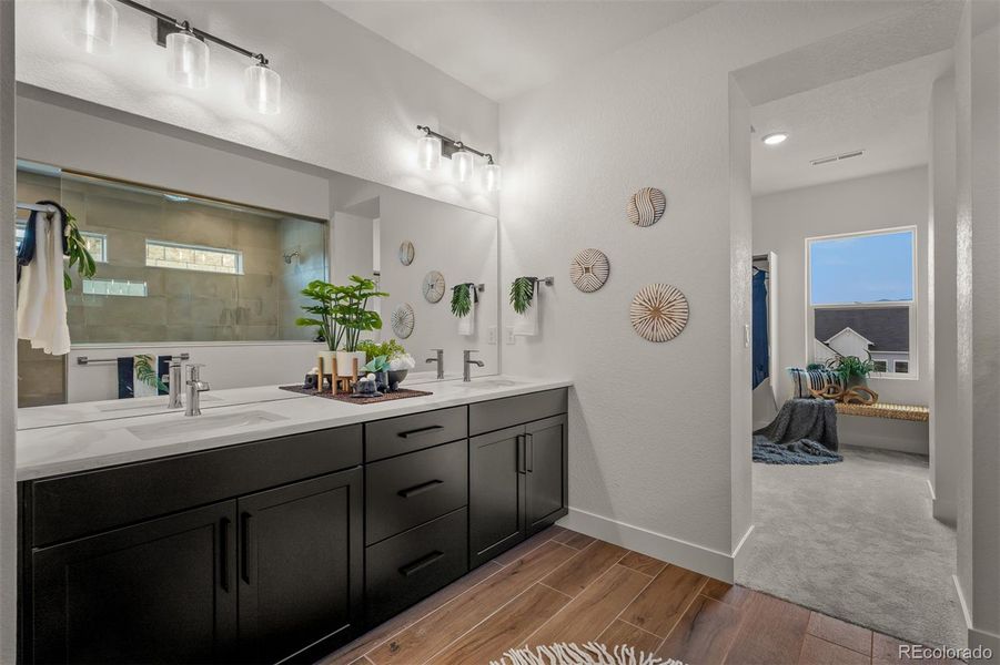 Furnished interior view inside a new home in Cloverleaf – Mountainview Collection, Monument (Image 27). Furnished interior view inside a new home in Cloverleaf – Mountainview Collection, Monument (Image 27).