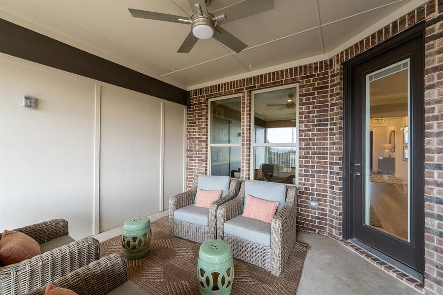 Exterior details and patio area of a home in , Little Elm (Image 22).